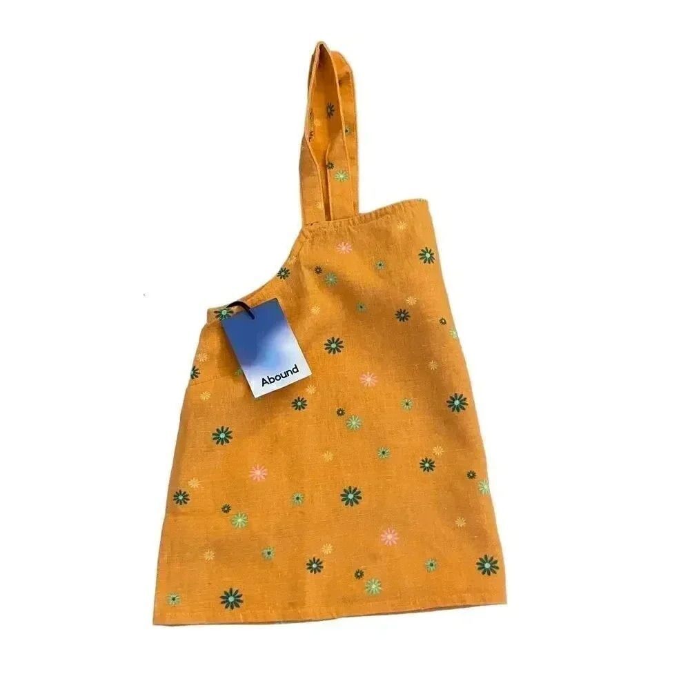 Abound Orange WOVEN CAMI ASTERISK FLORAL:Retro Linen Crop Tank Top XS - Picture 6 of 10